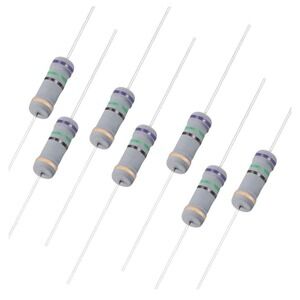100pcs ‎ Carbon Film Resistor 75 Ohm 2W 5%Tolerances 4 Color Bands, NIB